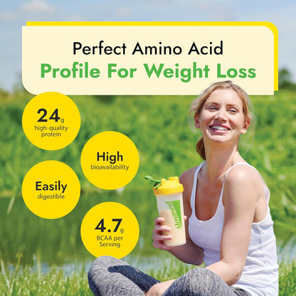 Almased Vanilla Meal Replacement Shake - Low-Glycemic High Plant Base Protein Powder- Nutritional Weight Health Support Supplement - Vanilla Flavor - 17.6 oz (1.1 Pound (1 Pack))